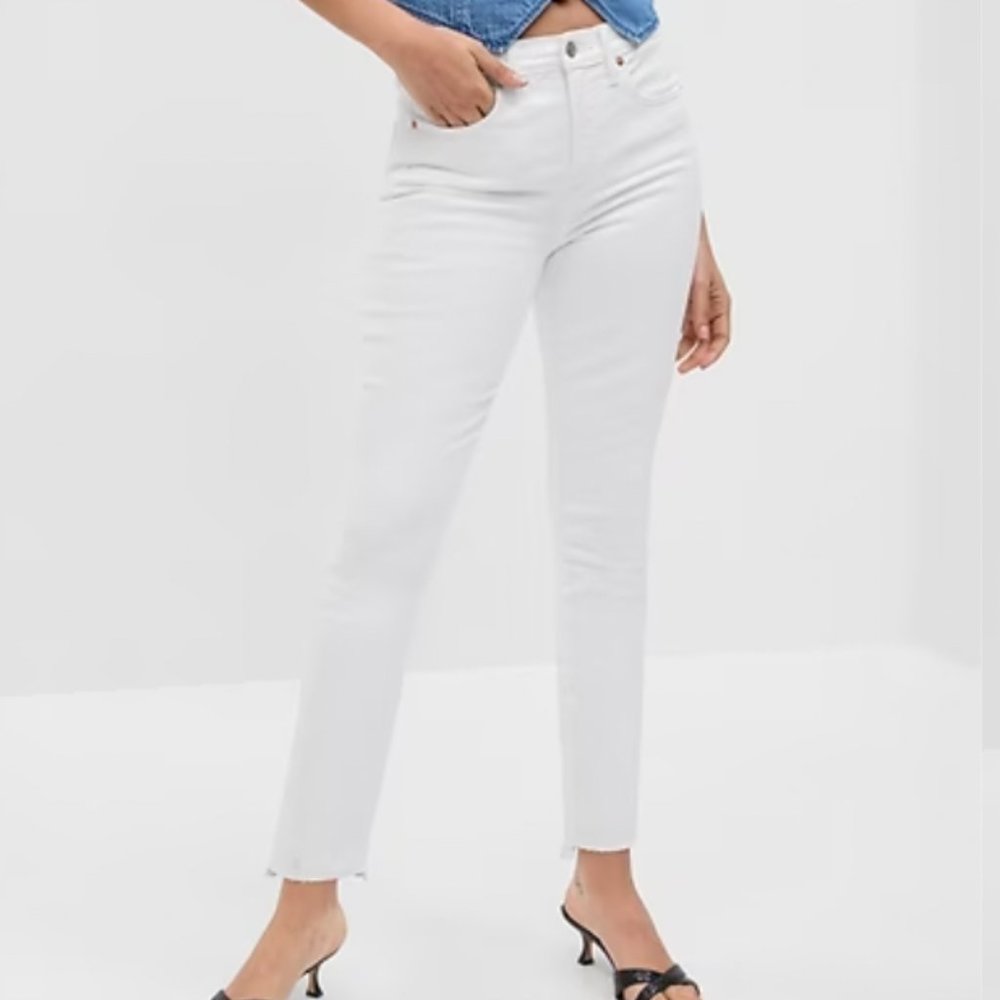 High Rise True Skinny Jeans White 24R